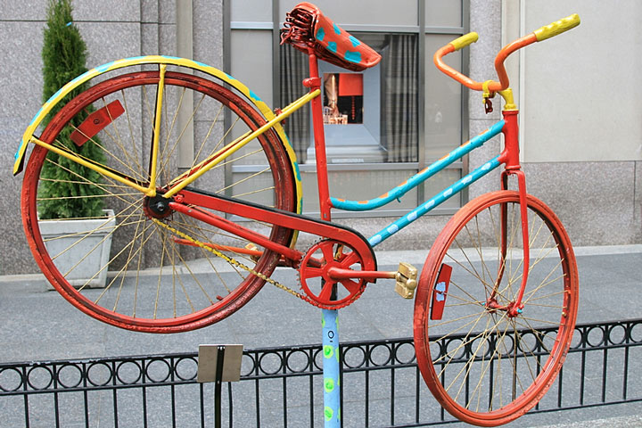 vintage bicycle at a Chicago, Illinois festival