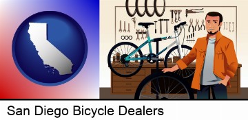 bicycle shop mechanic in San Diego, CA